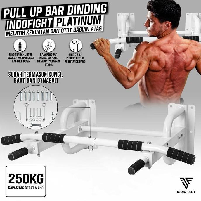 BIDUSHOPSELLER71 - ALAT PULL UP DINDING INDOFIGHT TIANG GANTUNGAN CHIN UP BESI PULL UP BAR GANTUNGAN