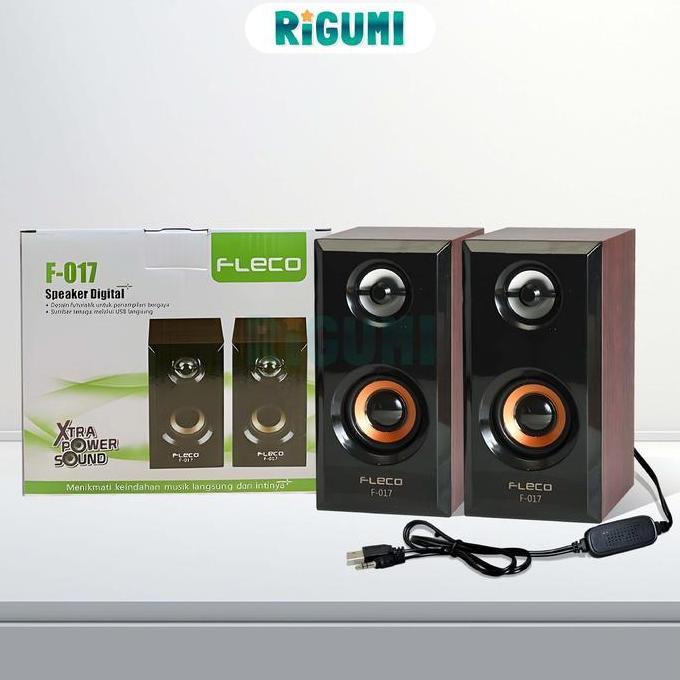 Herisaputra645 - Speaker Fleco F-017 Mini Bass Powerfull Speaker Aktif Suara Jernih Usb Plug And Pla