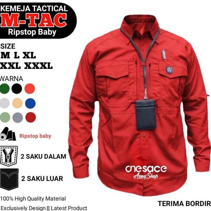 Superiore- Kemeja Tactical Mtac Lengan Panjang Atasan / Kemeja Kerja Pria Wanita Lapangan Pdl Pdh Te