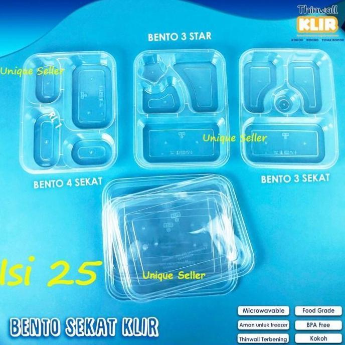 [ISI25] THINWALL BENTO SEKAT 3 SEKAT 4 BINTANG STAR KLIR / THINWAL BENTO SEKAT 3 SEKAT 4 BINTANG STA