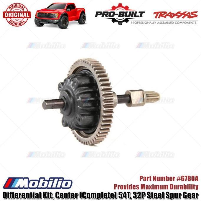 Traxxas Part #6780A Pro-Built Differential kit Center Complete 54T 32P Steel Spur Gear for RC Ford R