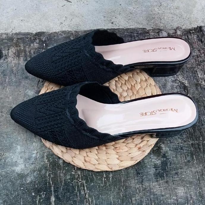 Sepatu Sandal Pria Sepatu Sandal Sendal Upper Rajut  Bigsize Jumbo 45 44 43-37 Tingi 3Cm Karet