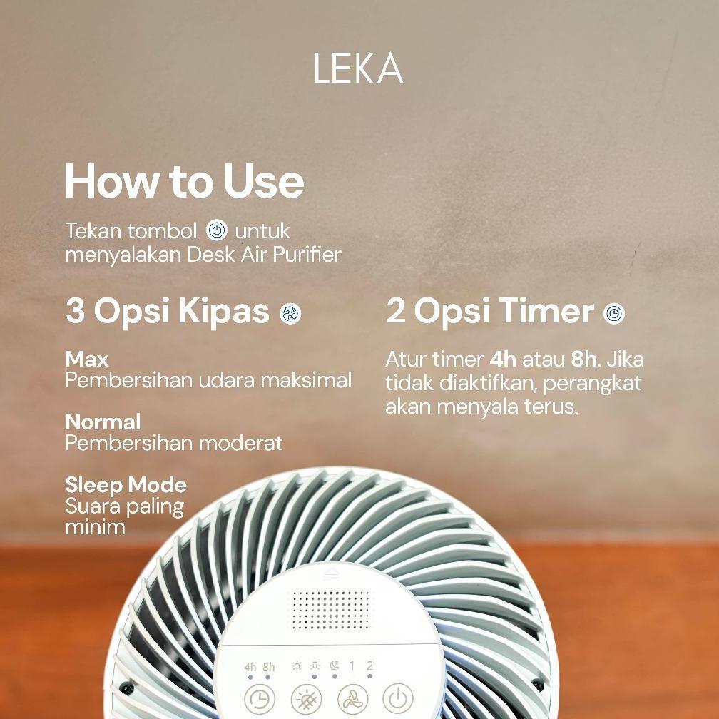 Promo Terbaru Leka - Ap7220 Desk Air Purifier - Pembersih Udara Mini Ringkas True Hepa13