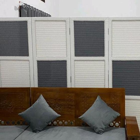Sketsel partisi pembatas Penyekat ruangan no 12, 4 pintu, PAKAI RODA sekat ruang tamu estetik