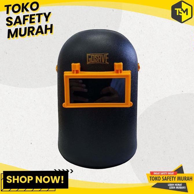 Penutup Muka Wajah Helm Las Topeng Las Plastik Tebal Alat Las Tukang