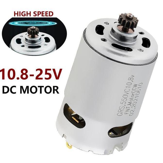 ORIQIR Tool House RS550 Motor Dinamo DC 21V 9 Gigi 12 Gigi Motor RS-550 High speed Pengganti Bor Bat