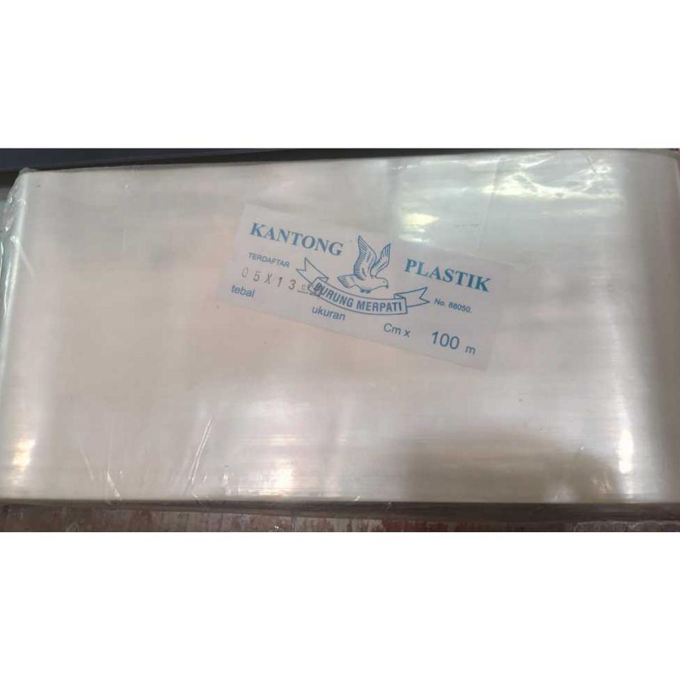 Plastik Roll / Plastik Pp Bening Tebal 05 Lebar 13Cm, 16Cm, Panjang 100Meter