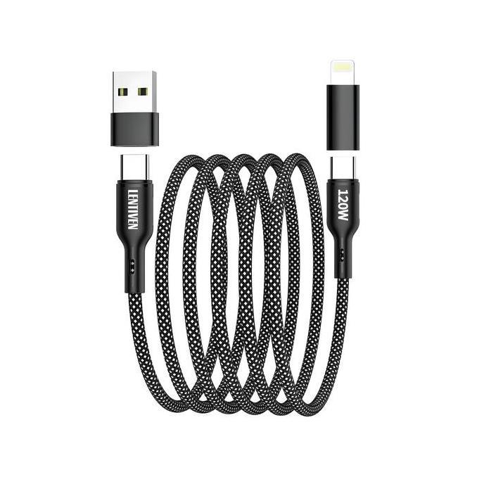LIANGWE LENTIVEN 120W Kabel Data Fast Charging Dengan Magnetic Micro usb Type C TO Type C Cable FOR 