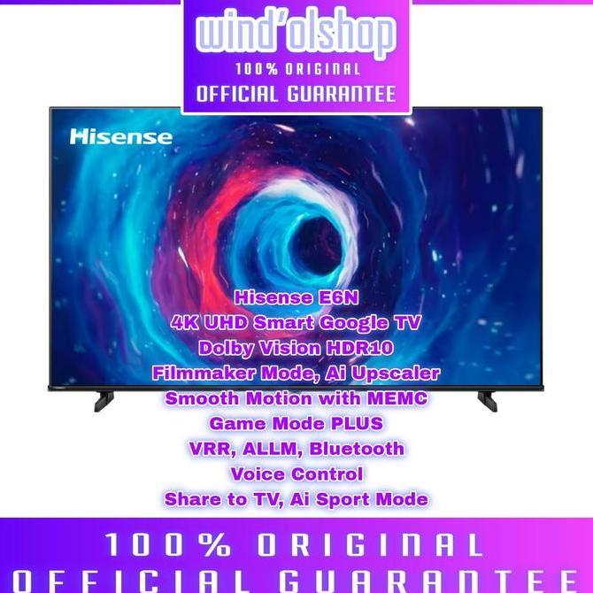 Hisense 43E6N Smart Google TV 4K UHD 43 inch E6N Dolby Vision