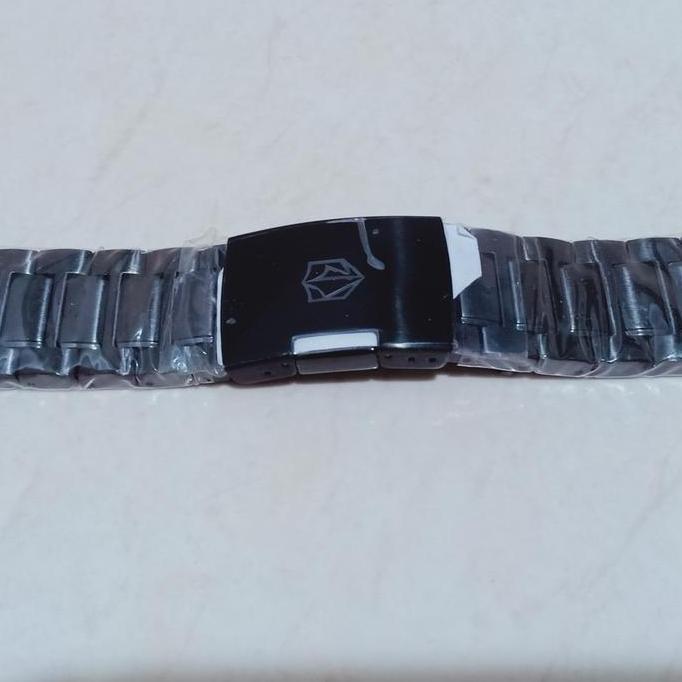 STRAP RANTAI JAM TANGAN EXPEDITION E6636 E 6636 E6639 STAINLESS BLACK STEEL
