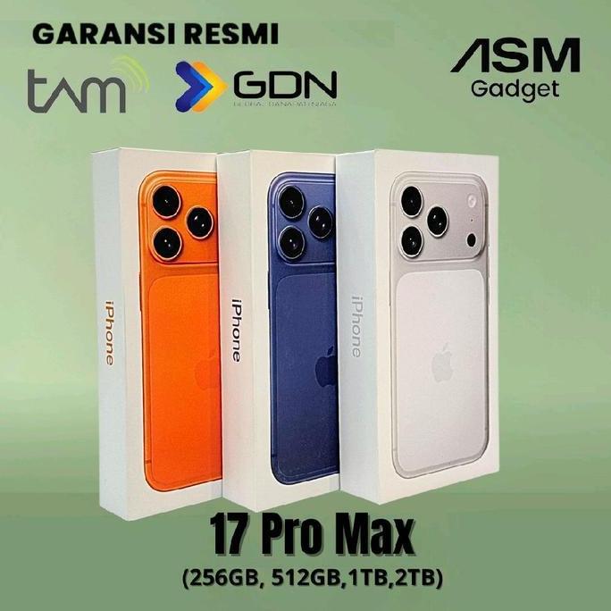 (ASM x Robi) Apple iPhone 17 Pro Max 256GB 512GB 1TB 2TB Garansi Resmi