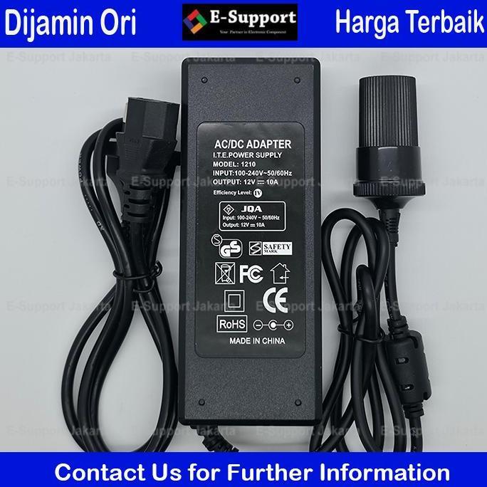 Adaptor 12v 10a Jack Lighter Car vacum cleaner Ac to dc 220v