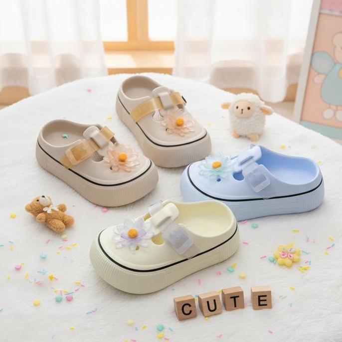 Ivora.magadea - Sandal Anak Perempuan EH2022 Terbaru 2026 - Sendal Imut Cantik Bahan Premium Warna C