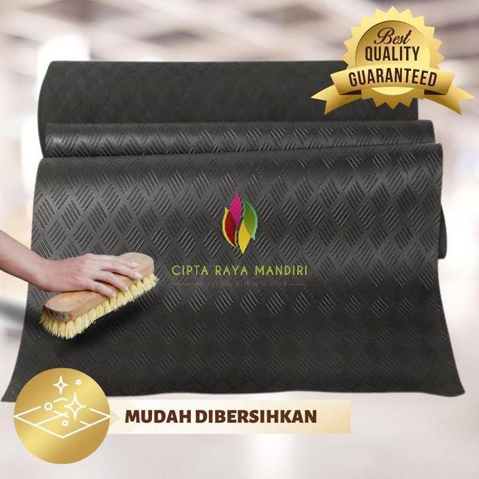 Karpet Karet Bordes Anti Slip / Karpet Karet Motif Bordes Meteran
