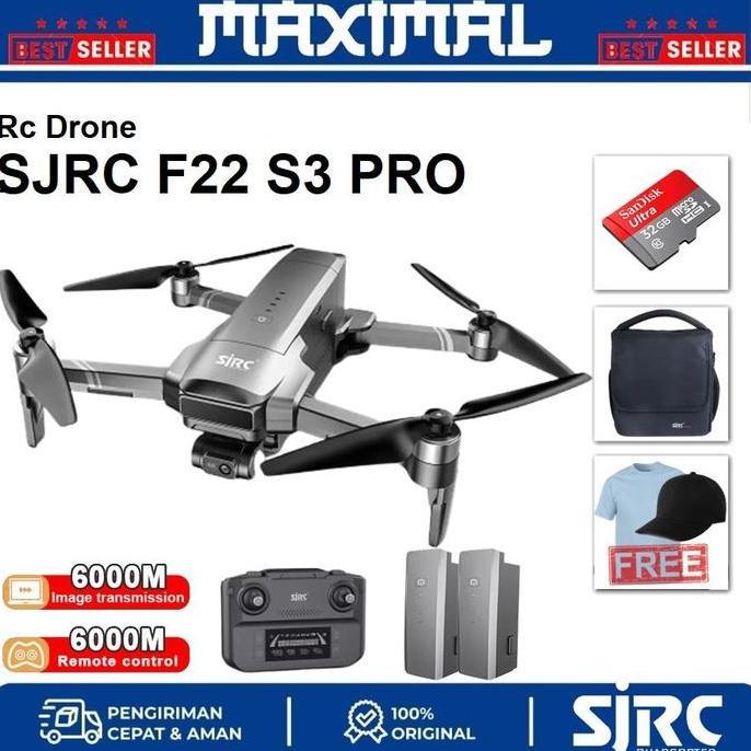 TERBARU - Drone SJRC F11S 4K PRO+ 6KM GPS 2Axis Gimbal 4K Kamera Versi Baru Upgrade SJRC F11S 4K PRO