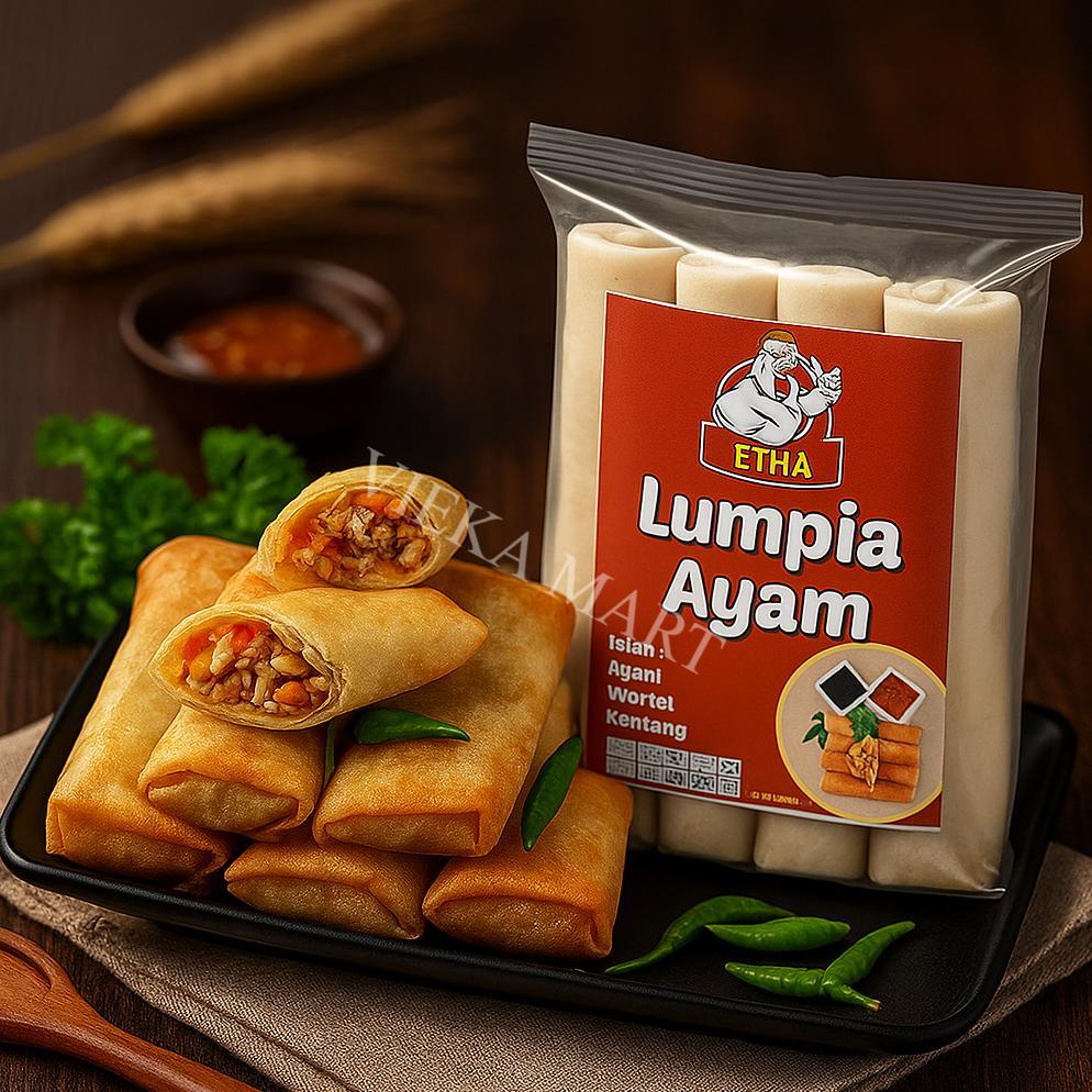 Terbaru Etha Lumpia Ayam Sayur isi 10 pcs / Lumpia / Lumpia Ayam Enak