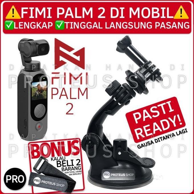 BRACKET Fimi Palm 2 TEMPEL KACA MOBIL CAR MOUNT GOPRO ACTION CAM Camera Kamera