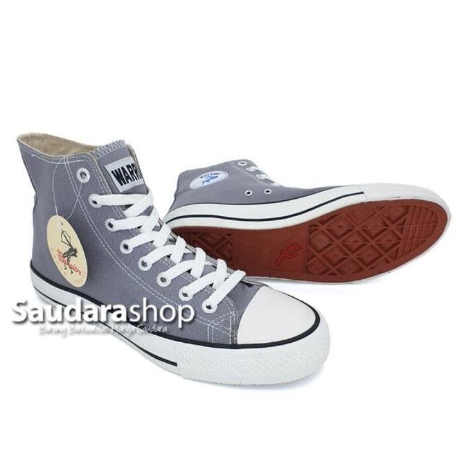 Sepatu Pria Sepatu Warrior Sparta High Grey / Warrior Allstar Tinggi Abu-Abu