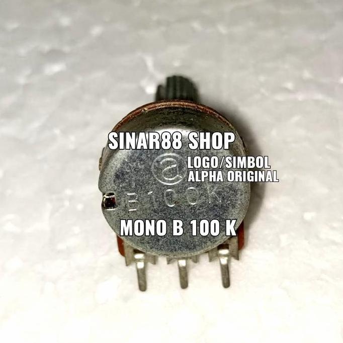 Potensio Mono B100K B 100K Mono Original Alpha The Terbatas