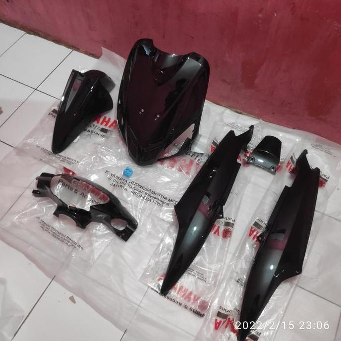 FULLSET COVER BODY ALUS MIO SPORTY HITAM ORINAL ORI YAMAHA