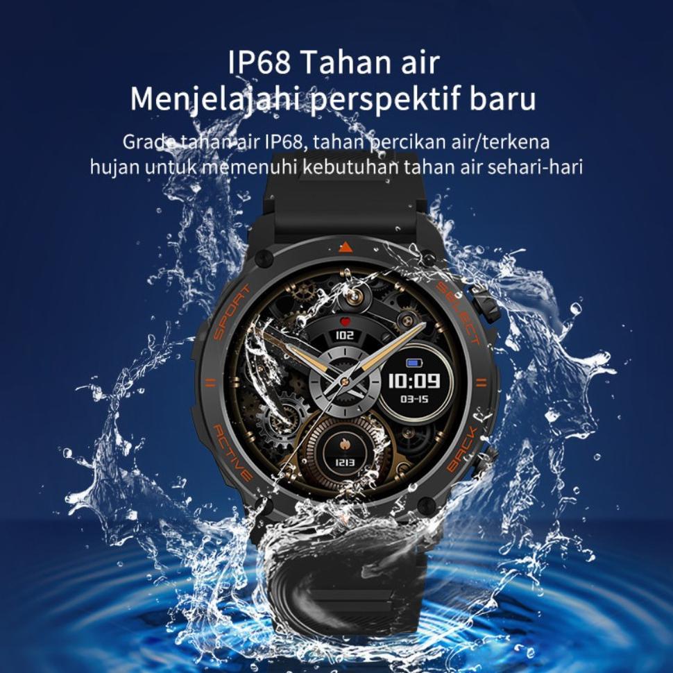 NEW Morein Plus GT1 Smartwatch - 1.43'' AMOLED | Tahan Air IP68 | Baterai Tahan Lama | 123 Mode Olah