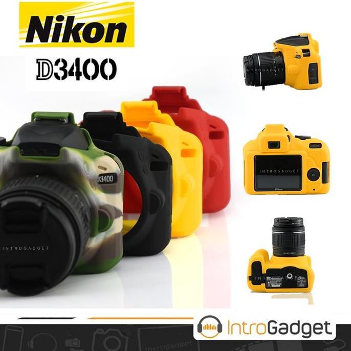 TERBARU - Silicone Case NIKON D3400 Rubber Karet DSLR Tas Bag
