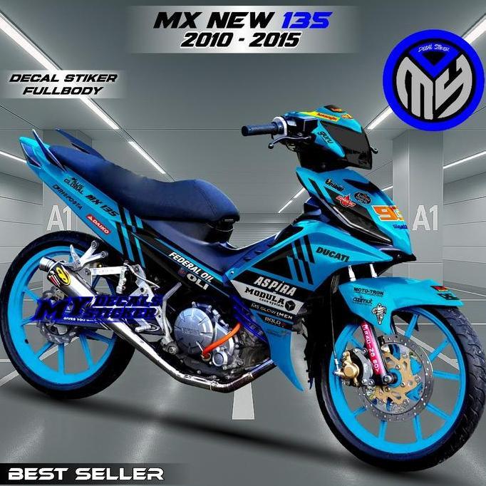 Terbaru - Decal Jupiter Mx New 135 Stiker Mx 135 New Fullbody Stiker Decal Variasi Modifikasi Motor 