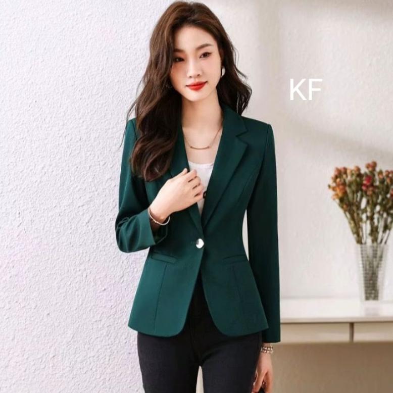 ORIGINAL TERBARU MODEL JAS WANITA HIJAU BOTOL/BLAZER WANITA/JAS KOREA/JAS KANTOR/BLAZERFORMAL