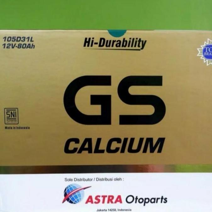 AKI BATERAI GS ASTRA CALSIUM 80AH 105D31L MOBIL PAJERO DAKAR FORTUNER