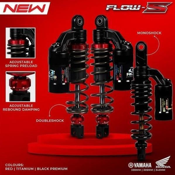 TERMURAH - Shockbreaker RCB Flow-S NMAX AEROX PCX - Absorber Racing Boy Flow S Sok Belakang