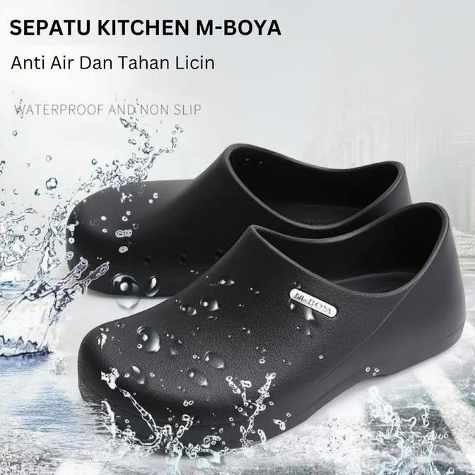 Sepatu Pria M-Boya Sepatu Kitchen Anti-Slip M-Boya/Chef Shoes M-Boya Antislip & Tahan Air Bahan Eva+