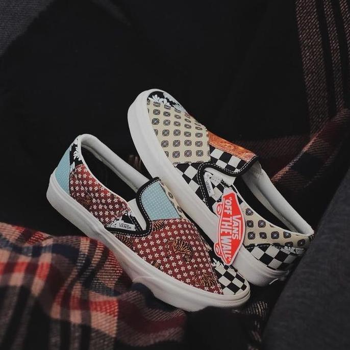 Sepatu Pria Vans Slip On Tiger Patchwork Bnib Original Obral