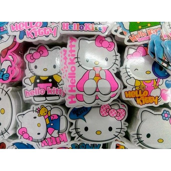 sticker isi 850 pcs motif kartun animasi anak stiker motor helm kaca