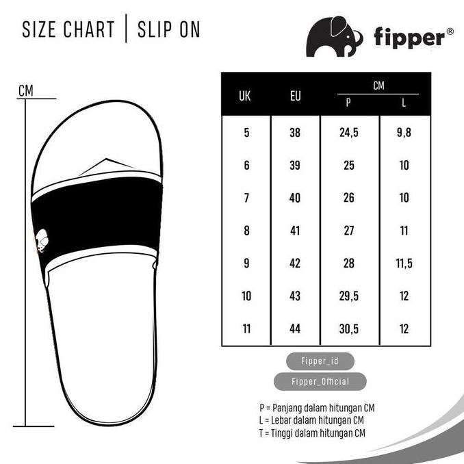Sepatu Pria Fipper - Slip On Black / Black / Black