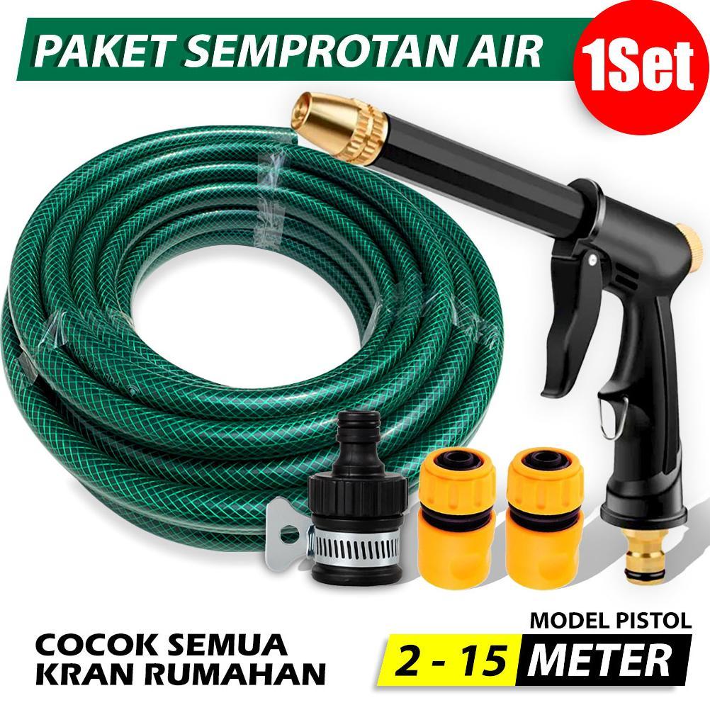 Promo Cod Paket Komplit Semprotan Water Gun New Pistol Semprot Taman Steam Cuci Mobil Motor - Tingga