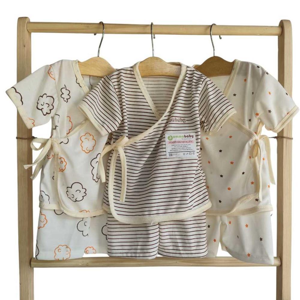 TERBARU 6 Pcs / 3 Set Baju Bayi Kimono Pendek Celana Bayi Baju Bayi Newborn Baju Bayi Baru Lahir Set