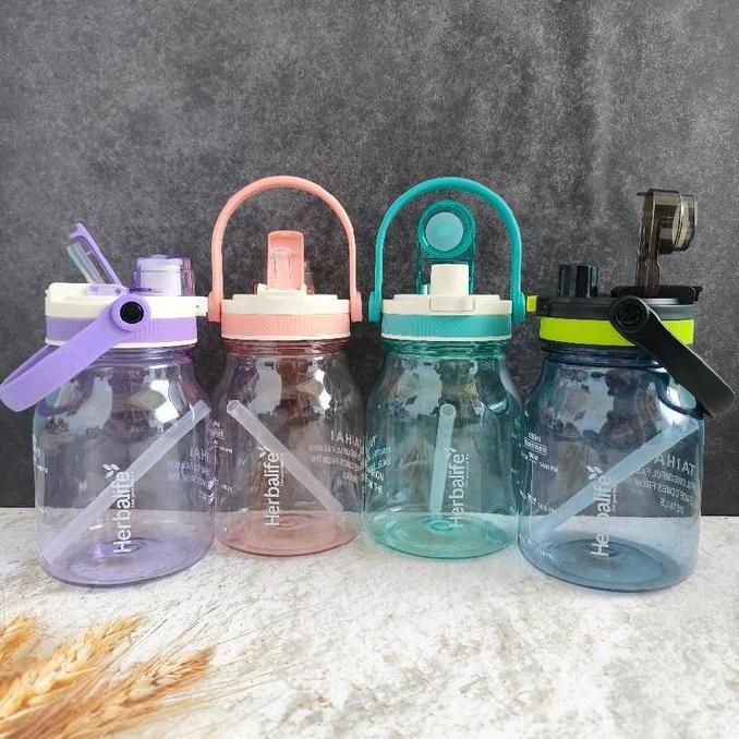 Botol Air Minum Sporty HLF 2 dan 1 Liter - Botol Minum Viral - Botol Minum Dua Cara Minum - Botol Mi