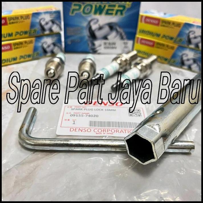 BEST DEAL BUSI IRIDIUM DENSO 4PC DAN KUNCI BUSI 16MM DENSO AVANZA LAMA/OLD KIJANG 5K KIJANG 7K 5PC K