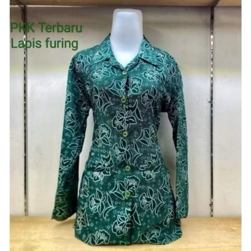 PREMIUM BAJU PKK NASIONAL WANITA TERBARU WARNA HIJAU TOSCA RESMI BAHAN BABYTOUCH FULL FURING