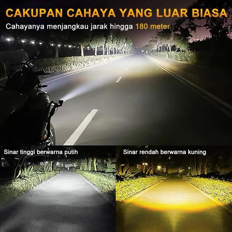 Murah  Lampu Tembak Sorot Motor Mini D2 Laser Lampu Laser Motor Lampu Led Motor Kuning 12 Volt 20W