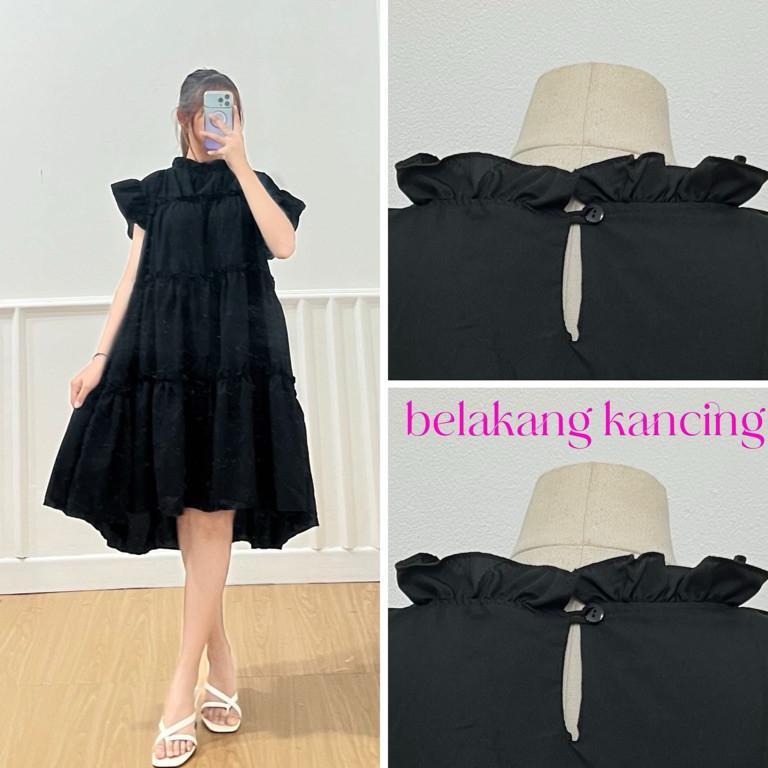 Ortwo - Zrd Fashion Dress Wanita / Dolly Dress / Dress Rempel Terbaru / Dress Susun Wanita / Dress L