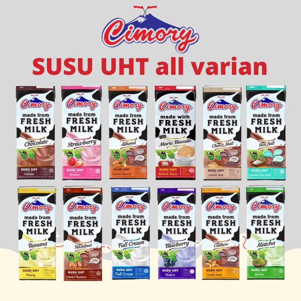 1 Dus Susu UHT Cimory 250ml Rasa Beragam