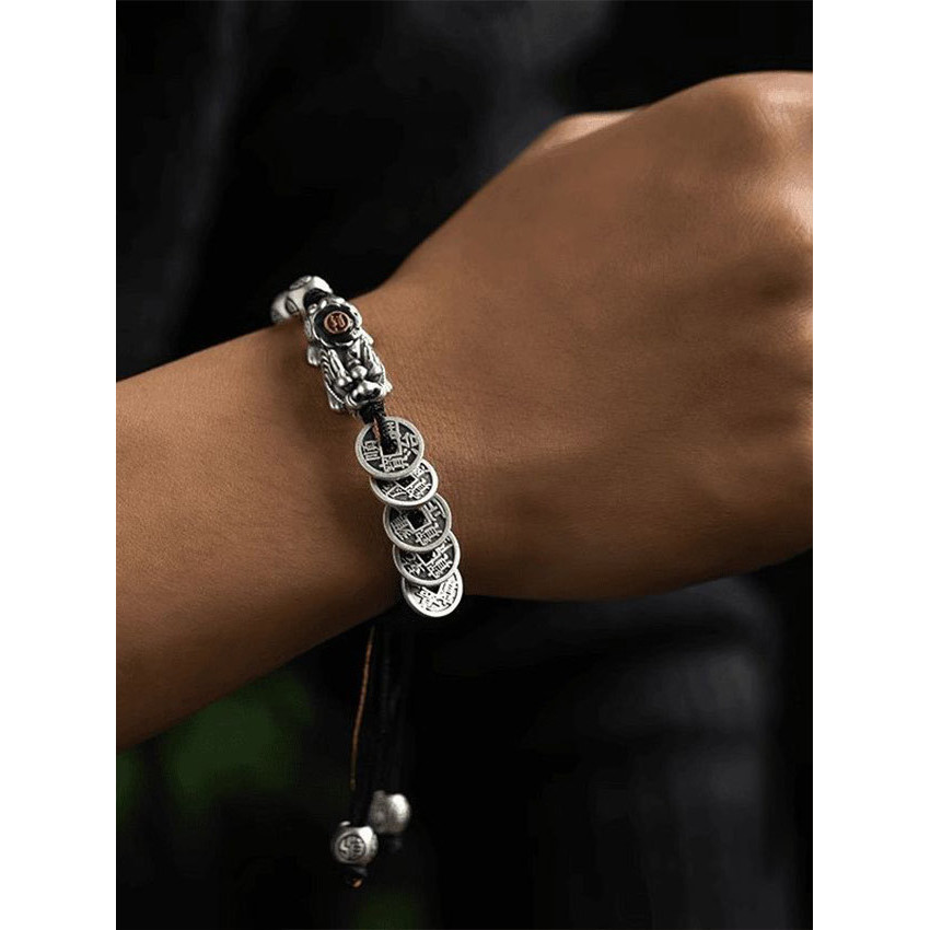 Gelang Pixiu Hoki Titanium Gelang Keberuntungan Feng Shui China Gaya