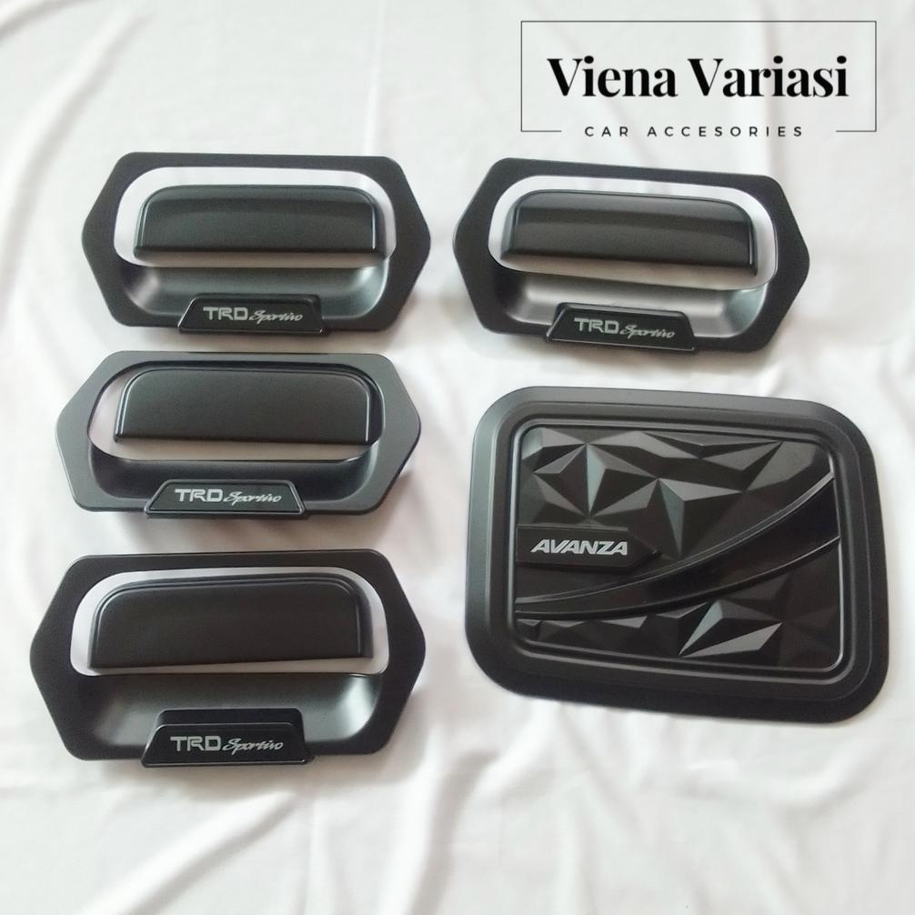Bergaransi Paket Outer Cover Handle Pegangan Pintu Tank Cover Avanza Lama 2005 - 2010 Hitam Doff Trd