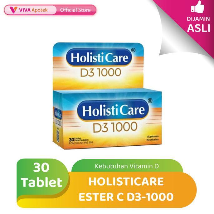 Holisticare Ester C D3-1000 untuk Kebutuhan Vitamin D (30 Tablet)