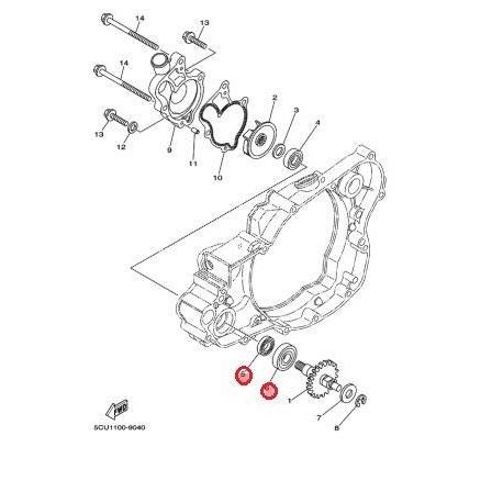 Seal Sil Water Pump Mechanical Pompa Air Radiator Bearing Yamaha Yz250X Yz250 X Yz 250X 250-X