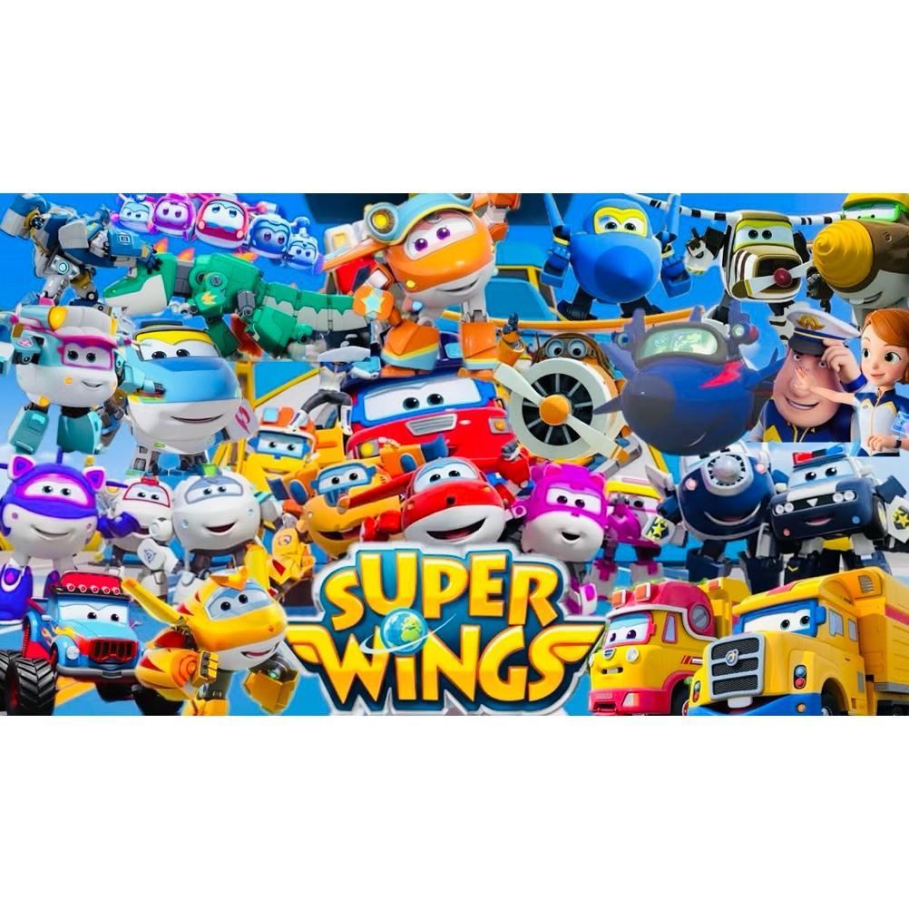 Mainan Anak Robot Action Figure ( Super Wings ORIGINAL ) Mainan Anak Transformasi Robot jadi pesawat