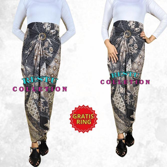 Rok Lilit Wa Skirt Serut Songket Jumputan Batik Panjang Wanita Bawahan Kebaya Kondangan Nikahan Wisu