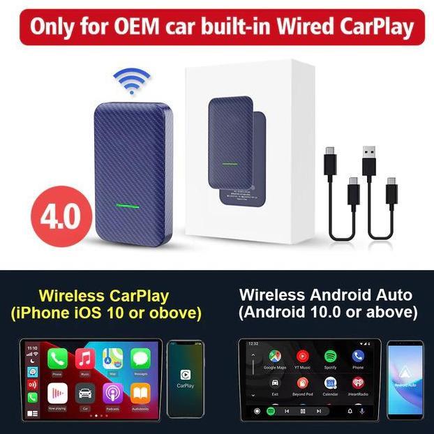 Carlinkit Wireless Calay Android Auto Dongle Bluetooth Auto Connect Kabel