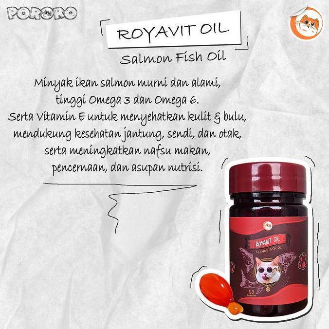 Whatcat- Pororo - Royavit Oil Salmon Fish Oil Minyak Ikan Untuk Kucing Vitamin Kucing